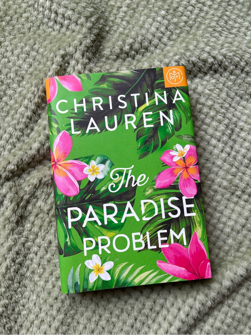 Christina Lauren The Paradise Problem — Green Floral Hardcover Book